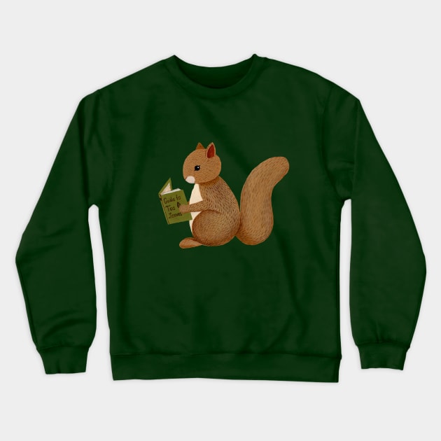 Reading Squirrel Crewneck Sweatshirt by annyamarttinen